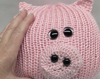 Cerdo hecho a mano/peluche de cerdo, pelota de cerdo