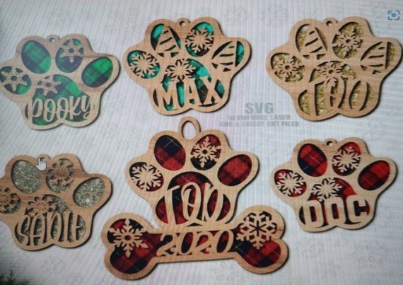 Dog Christmas Ornament In Personalized Glove