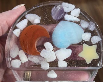 Soporte para teléfono de resina/cristal