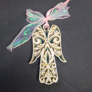 Angel ornament, Christmas ornament, hand painted ornament