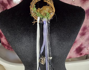 Handmade Witch Bells, Witch Bells and Wind Chimes, Hanging Bells for Wreath, Witchy Decor Wall Art, Pagan Decor, Spiritual Ward Gifts