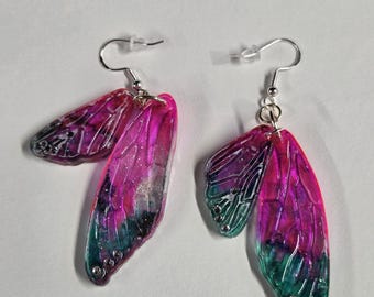 Handgemachte Harz Schmetterling Flügel Ohrringe: Leichter Schmuck aus Harz