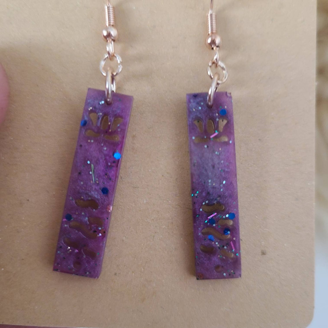 Resin earrings dangle earrings affordable earrings Etsy