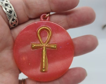 Egyptian Ankh Resin Keychain: Eternal Life Symbol