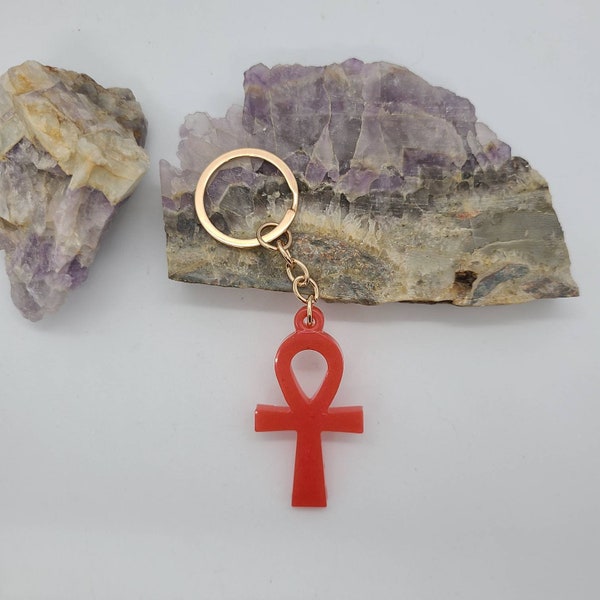 Ankh keychain, Egyptian keychain,  resin keychain