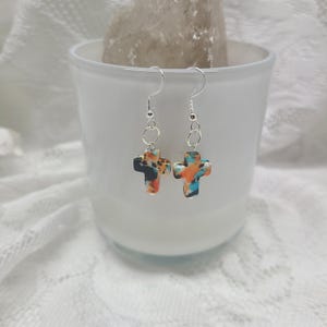 Cross earrings/ christian earrings