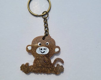 Monkey keychain, Resin Monkey keychain