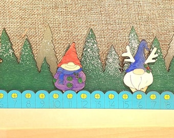 Advent calendar, christmas countdown, gnome calendar