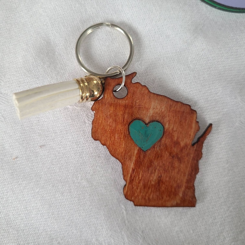 Wisconsin Keychains - Etsy