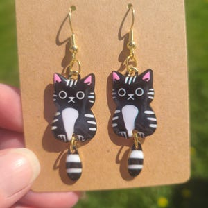 Black cat earrings!