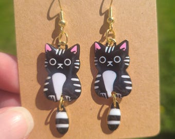 Black cat earrings!