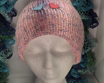 Gorro de punto holgado hecho a mano: niño