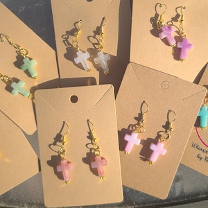 Cross earrings/ christian earrings
