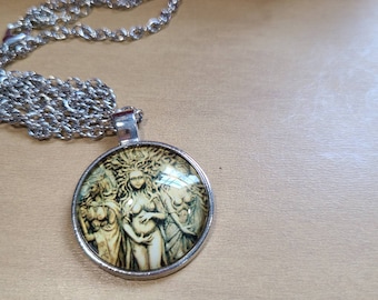 Goddess Pendant Necklace: Mother, Maid & Crone - Hippie Wiccan Jewelry