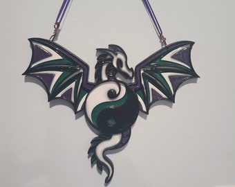 Yin yang dragon, dragon wall decor