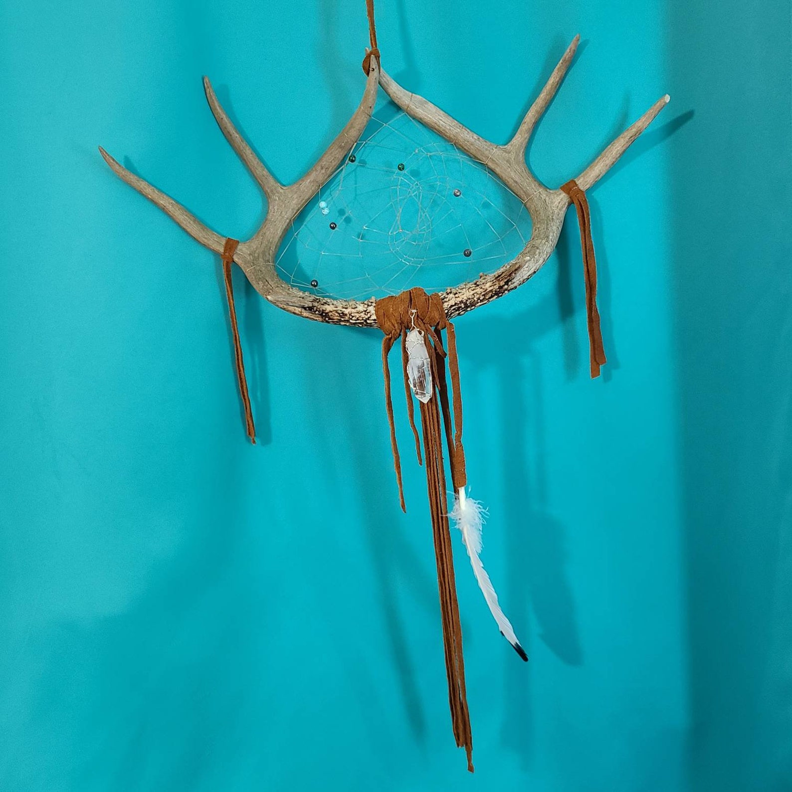 Real Antler Dream Catcher XL Antler Art Dream Catcher Etsy