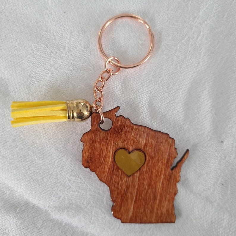Wisconsin Keychains - Etsy