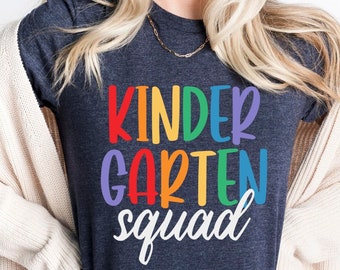 Kindergarten Squad Shirt, Back To School Outfit