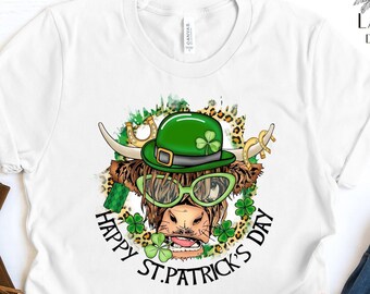 St. Patrick's Day Highland Cow Shirt: Funny Irish Tee