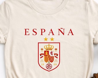 Spain Shirt, España TShirt, Spain Football Fan Shirt, Spain National Team Tee, España Crest Shirt, Spanish Pride Gift, Unisex Soccer Tee