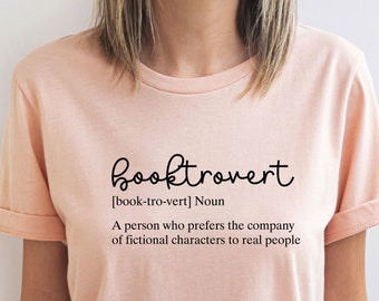 Reading Shirt, Booktrovert Shirt, Book Lover Tshirt, Booktrovert Definition, Bookish Gift, Literature Shirt, Bookworm Gifts, Librarian Gift