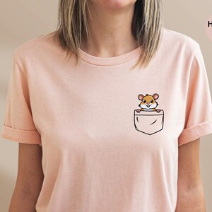 Cute Pocket Hamster T-Shirt, Animal Lover Gift image 2