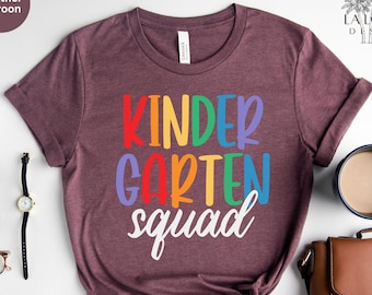 Kindergarten Squad Shirt: First Day of School Outfit