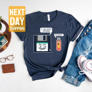 Computer Tech USB Father Shirt, Floppy Disk Shirt, Computer Tee, Computer Science Shirt, Engineer Gift, Coding Shirt, Software Engineer Tee