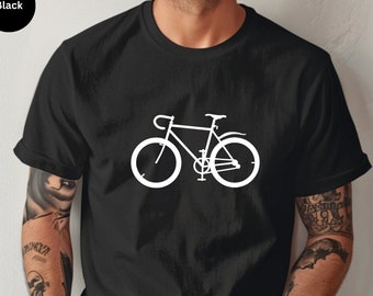 Bike Shirt, Bicycle Shirt, Gift For Him, Bicycle Tshirt, Minimalistic Bicycle Tee, Cycling Tee, Cycling Shirt, Bike Lover Gift, Gift For Her