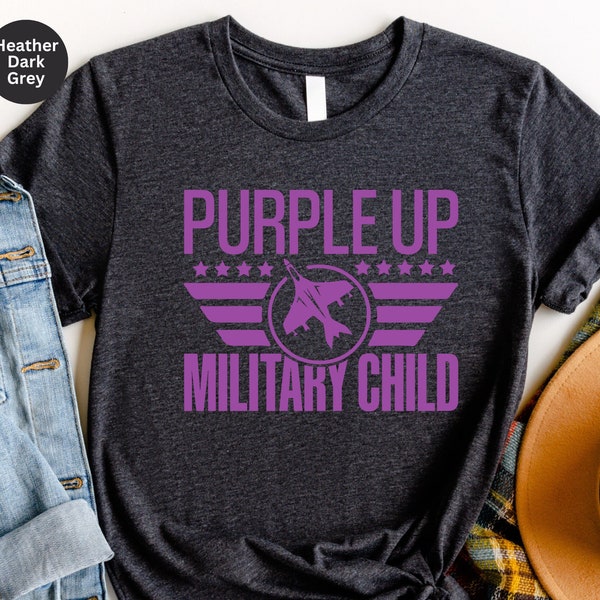 Military Child Shirt, Purple Up For Military Kids Shirt, Military Children Awareness, Month Of The Military Child, Military Family Outfit