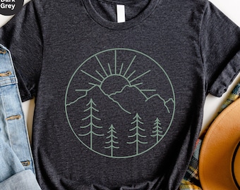 Mountain Adventure T-Shirt: Pine Tree Camping Shirt