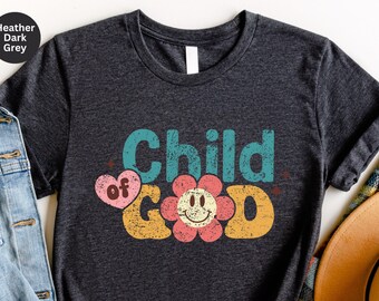 Retro Child Of God T-Shirt: Christian Kids Tee