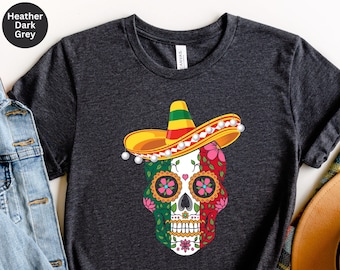 Cinco De Mayo Skull Shirt: Fiesta Party Tee