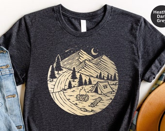 Mountain Camping Shirt: Adventure Nature Lover Tee