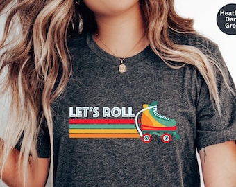 Retro Roller Skate Shirt: 80s/90s Style Summer Tee
