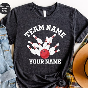 Custom Bowling Shirt, Personalized Bowling Team Name Shirt, Retro Bowling T Shirt, Bowling Party Shirt, Bowling Pin Shirts, Bowling Ball Tee