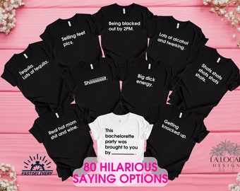 Funny Bachelorette Party Shirts Cards Against Humanity Themed, Bachelorette Maid of Honor Shirt for Team Bride Group Bachelorette Girls Trip