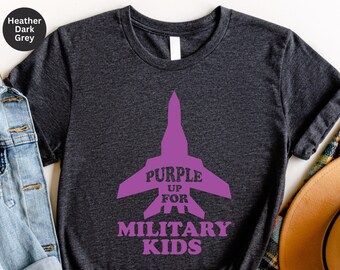 Military Kids Shirt, Military Family Gift, Purple Up For Military Child TShirt, Military Children Awareness Tee, Month Of The Military Child