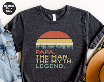 Retro Papa Shirt: Father's Day Legend T-Shirt