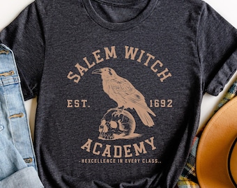 Salem Witch Academy Sweatshirt, Halloween Spooky Season Tee