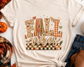 Fall Vibes Shirt, Cozy Autumn Tee, Pumpkin Season Shirt, Fall Leaves Shirt, Cute Fall Shirt, Thanksgiving Shirt, Fall Aesthetic Tee