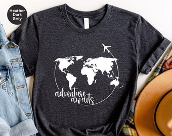 Traveler Gift | Travel Shirt | Vacation Shirt | Travel Tees | World Map Shirt | Airplane Mode Shirt | Geography Shirt | Adventure Lover Tee