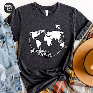 Traveler Gift | Travel Shirt | Vacation Shirt | Travel Tees | World Map Shirt | Airplane Mode Shirt | Geography Shirt | Adventure Lover Tee