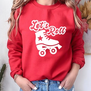 Roller Skate Sweatshirt, Roller Skate Lover Sweatshirt, Gift for Her, Roller Skate T-Shirt, 90s Lover Shirt, Gifts for Women, Christmas Gift