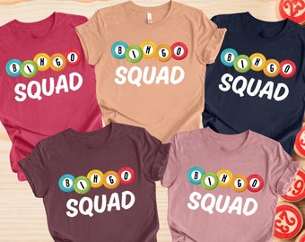 Bingo Squad Shirt, Bingo Shirt, Bingo Player Shirt, Bingo Game Lover, Bingo Lover TShirt, Bingo Game Shirt, Gift for Bingo Lover, Bingo Crew