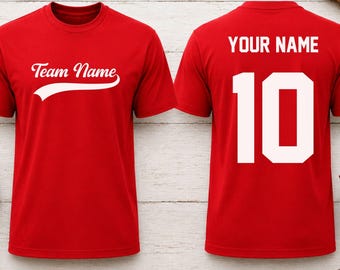 Custom Baseball Jersey Shirt, Personalized Team Name Tee, Matching Family Baseball Shirts, Custom Sports Team Shirt, Baseball Fan Gift