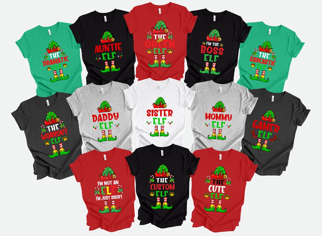 Custom Elf Shirt, Cute Custom Elf T-shirts, Funny Elf Shirts, Christmas ...