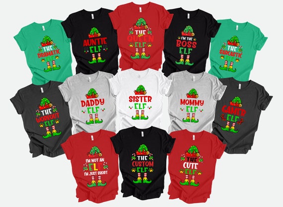 Custom Elf Shirt, Cute Custom Elf T-shirts, Funny Elf Shirts