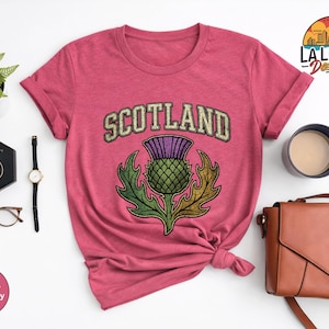 Scotland Thistle Shirt, Sassenach Scottish Pride Sweatshirt, Highlands Souvenir Tee, Edinburgh Travel Gift, Vintage Scotland Vacation TShirt bild 14
