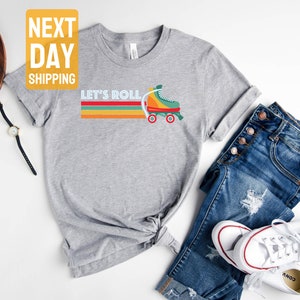 Retro Roller Skate Shirt: 80s/90s Style Summer Tee Bild 3